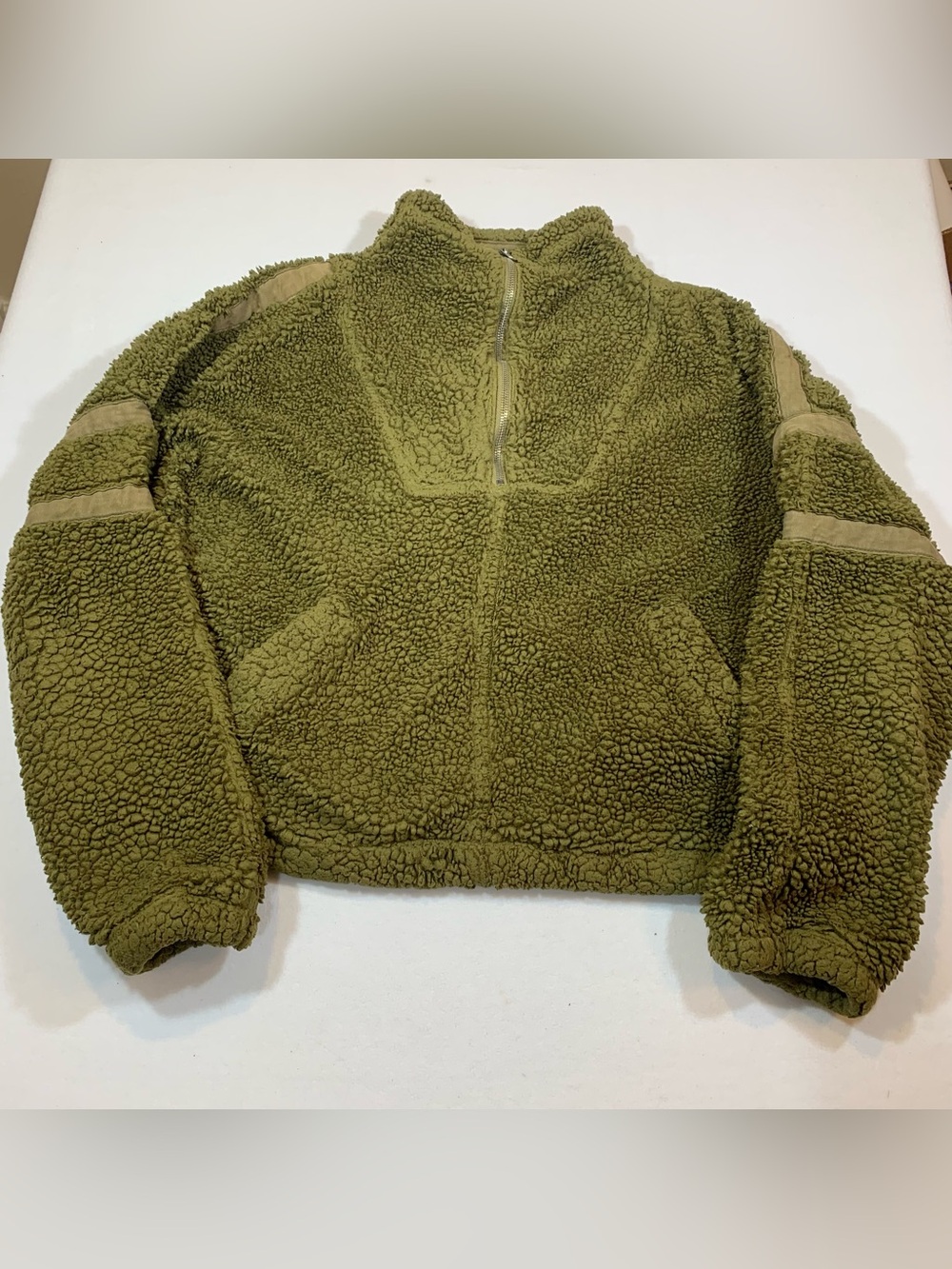 Free People Movement Jacket Size L Nantucket Pullover Sherpa Fleece Plush Teddy